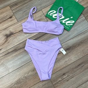 Aerie Purple Shimmer Bikini